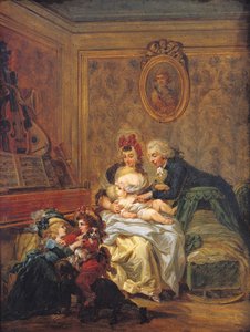 結婚の満足、または幸せな家族 作： Francois Louis Joseph Watteau