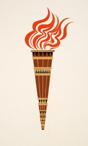 AeschylusによるProméthéeEnchaînéの炎のトーチ、パブ。 1941（ステンシルプリント）