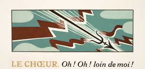 AeschylusによるProméthéeEnchaînéのグラフィックイラスト、パブ。 1941（ステンシルプリント） 作： Francois Louis Schmied