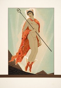 エルメス、AmeschylusのProméthéeEnchaînéのパブ。 1941（ステンシルプリント） 作： Francois Louis Schmied