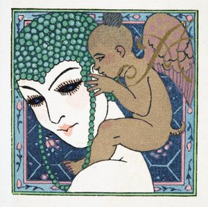 コメディキャラクターからの手紙A、パブ。 1922（ステンシルを印刷） 作： Francois Louis Schmied