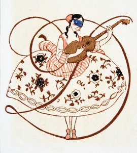 コメディキャラクターからの手紙D、パブ。 1922（ステンシルを印刷） 作： Francois Louis Schmied