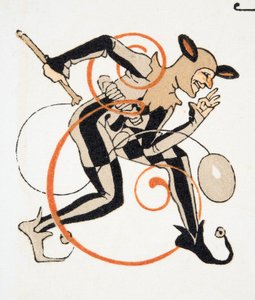 コメディキャラクターからの手紙E、パブ。 1922（ステンシルを印刷） 作： Francois Louis Schmied