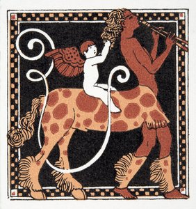 コメディキャラクターからの手紙U、パブ。 1922（ステンシルを印刷） 作： Francois Louis Schmied