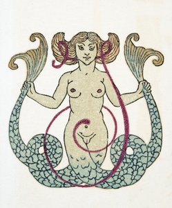 人魚、パブ。 1922（ステンシルを印刷） 作： Francois Louis Schmied