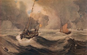 フラッシング沖のオランダシュイット、19世紀、1935年 作： Francois Louis Thomas Francia
