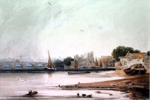 ランベス宮殿とウェストミンスター・ブリッジ 作： Francois Louis Thomas Francia