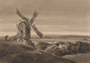Maisema tuulimyllyllä 作： Francois Louis Thomas Francia