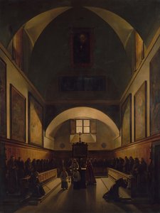 ローマのカプチン教会の合唱団、1814-15年。 作： Francois Marius Granet