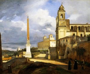 死の三位一体とローマのヴィラ・メディチ 作： Francois Marius Granet