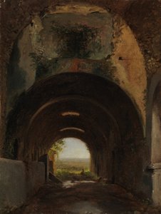 マエセナスの別荘の厩舎、チボリ、caで表示します。 1805-10。 作： Francois Marius Granet