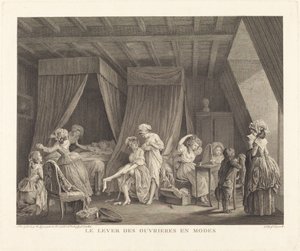 モードでの労働者の台頭 作： Francois Nicolas Barthelemy Dequevauviller after Nicolas Lavreince