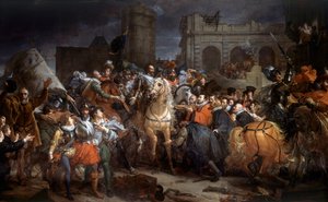 1594年3月22日、パリでのアンリ4世（1553-1610）の入場シーン。フランソワ・ジェラール（1770-1837）による絵画