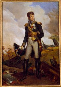 モンテベロ公爵ジャン・ラネス（1769-1809）の足元の肖像 帝国の馬車馬の肖像 フランソワ・ジェラール（1770-1837）の絵画 19世紀 日。0,3x0,22 m 作： Baron François Pascal Simon Gérard