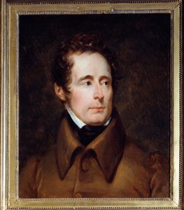 フランスの作家・政治家であるアルフォンス・ド・ラマルティーヌ（1791-1869）の肖像。フランソワ・ジェラール（1770-1837）による絵画 作： Baron François Pascal Simon Gérard