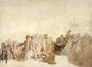 1792年8月10日、1795-9年頃（キャンバスに油とグラファイト） 作： Baron François Pascal Simon Gérard