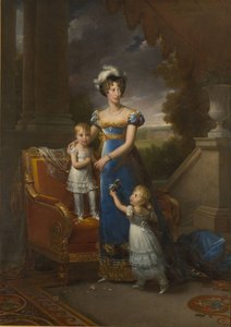 ルイーズマリーテレーズダルソワとアンリダルトワと子供を連れたベリー公爵夫人、1822年