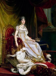 ナポレオンボナパルト1763-1814の戴冠式の衣装を身に着けた最初の妻、ジョセフィーヌドボーアルネ（1807-1808） 作： Francois Pascal Simon Gerard