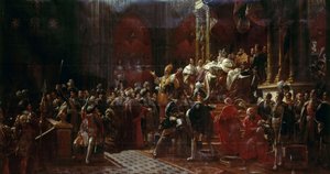 1825年5月29日、ランスでのフランスのチャールズXの戴冠式 作： Francois Pascal Simon Gerard