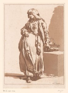 バスケットを持つ農民の女性 作： Francois Philippe Charpentier