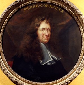 ピエール・コルネイユ（1606-1684）の肖像 劇的詩人 フランソワ・シクレ（1640-1705）の絵画 17世紀。直径0.760m、パリ。カルナバレ美術館 作： Francois Sicre