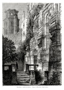 ハイデルベルク城、ドイツ、1886 作： Francois Stroobant