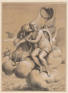 雲の上の彼女の戦車の隣に座っている金星 作： Francois Verdier