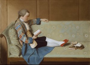 読書する男の肖像-ジョンファーリーディングホレスのオード（復元後） 作： Francois Vispre