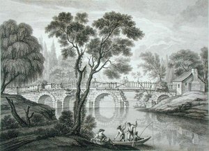サイオンハウスの庭園のための廃墟の橋のデザイン」（1778年刊）（エングレーヴィング 作： Francois Vivarez