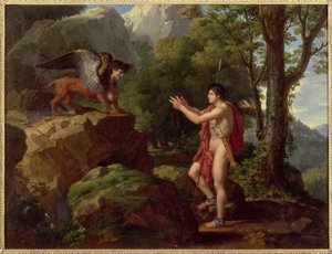オイディプスとスフィンクス、1806-08年頃
