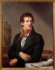 彫刻家アントニオ・カノーヴァ（1757-1822）の肖像 グザヴィエ・ファーブル（1766-1837）の絵画 1812年 薄暗い。0,91x0,7 m Montpellier, musee Fabre - イタリアの彫刻家アントニオ・カノーヴァ（1757-1822）の肖像。フランソワ・グザヴィエ・ファーブル（1766-1837）の絵画