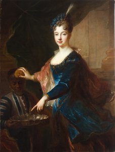 黒髪のページを持つ女性 作： Francois de Troy
