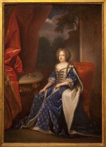 フランス王妃マリー・テレーズ（Marie-Therese）・オブ・オーストリア（1638-1683年）の肖像。フランソワ・ド・トロイ(1645-1730)作、油彩・カンヴァス、17世紀後半の作品。アンジェの美術館。 作： Francois de Troy