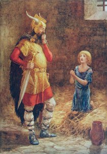 ハブロックは、M。ドロシーベルグレイブとヒルダハートの「詩人からの物語」に描かれた「デーンのヘヴロック」からゴダールの慈悲を請う 作： Frank Adams