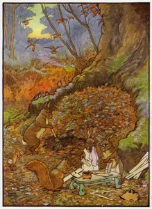 Babes in the Wood」のイラスト（カラーリトグラフ 作： Frank Adams