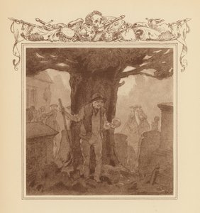グレイのエレジー』の挿絵（カラーリトグラフ） 作： Frank Adams