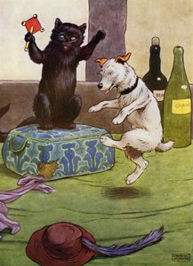 オールド・マザー・ハバード」のイラスト（カラーリトグラフ 作： Frank Adams