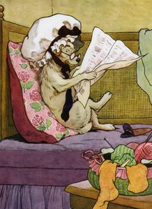 オールド・マザー・ハバード」のイラスト（カラーリトグラフ 作： Frank Adams