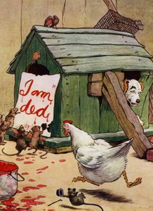 オールド・マザー・ハバード」のイラスト（カラーリトグラフ 作： Frank Adams