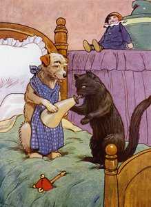 オールド・マザー・ハバード」のイラスト（カラーリトグラフ 作： Frank Adams