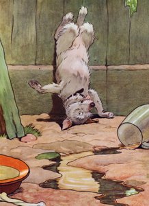 オールド・マザー・ハバード」のイラスト（カラーリトグラフ 作： Frank Adams