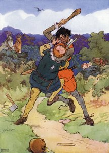 The Babes in the Wood」のイラスト（カラーリトグラフ 作： Frank Adams