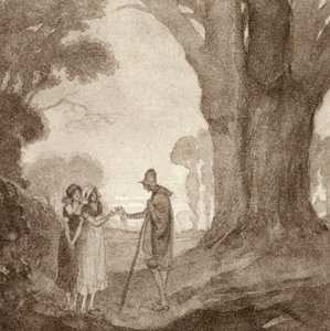 Matthew Arnold による The Scholar-Gipsy のイラスト (カラー リソ) 作： Frank Adams