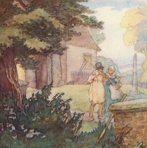 Matthew Arnold による The Scholar-Gipsy のイラスト (カラー リソ) 作： Frank Adams