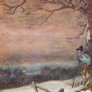 Matthew Arnold による The Scholar-Gipsy のイラスト (カラー リソ) 作： Frank Adams