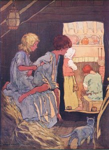 子供たちは眠ることができませんでした、Blackie＆Son Limited、1940年頃発行のヘンゼルとグレーテルから 作： Frank Adams