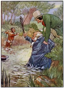 3人の陽気な漁師（カラーリトグラフ 作： Frank Adams