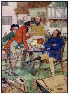 3人の陽気な漁師（カラーリトグラフ 作： Frank Adams