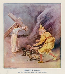 不貞の攻撃（カラーリトグラフ） 作： フランク・ベアード