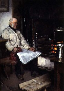 冬（油彩・キャンバス） 作： Frank Bramley